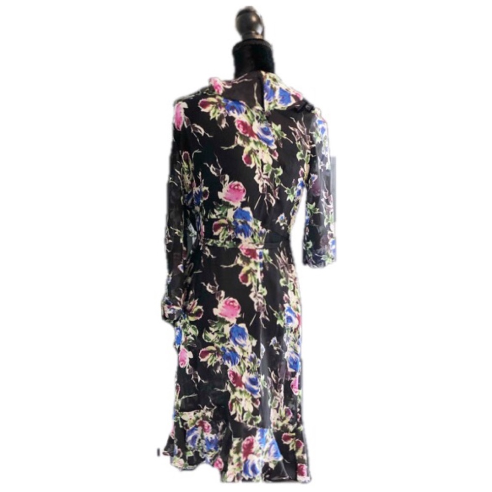 Milly of New York Black Silk Audrey Dress Size 8 - Picture 6 of 8